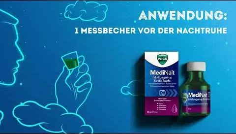 Video tuotteesta WICK MediNait Yöllinen kylmäsiirappi, 90 ml