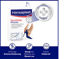 HANSAPLAST Painesulku läpinäkyvä, suojatyyny, 2 kpl