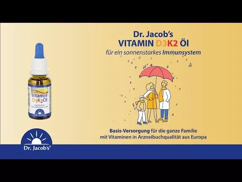 Video tuotteesta D3-vitamiini K2 öljy Dr. Jacobin tippa, 20 ml