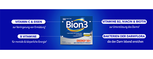 BION3 50+ energiatabletit, 30 kpl