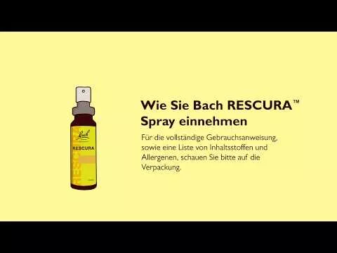 Video tuotteesta Bach Flowers Original Rescura Spray alkoholilla, 20 ml