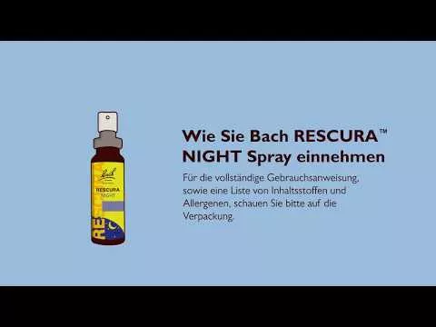 Video tuotteesta Bach Flowers Original Rescura Night Spray alkoholilla, 20 ml