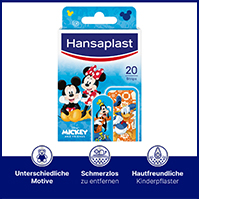HANSAPLAST Lasten kipsiliuskat Mikki & Ystävät, 20 kpl