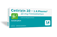 CETIRIZIN 10-1A Pharma kalvopäällysteiset tabletit, 20 kpl