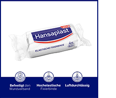 HANSAPLAST elastinen kiinnitysnauha, krepattu 8 cm x 4 m, 1 kpl