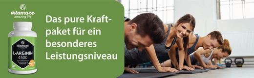 L-ARGININ HOCHDOSIERT 4 500 mg kapselit, 360 kpl