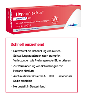 HEPARIN AXICUR 30 000 I.U. geeliä, 100 g
