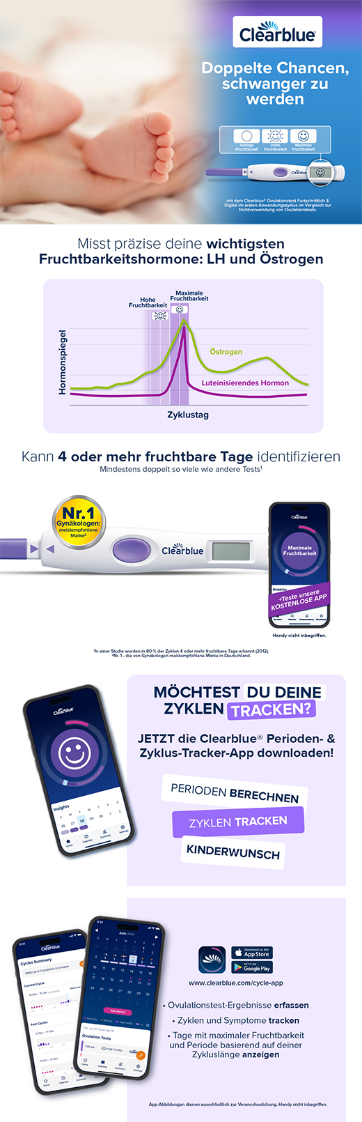 CLEARBLUE Ovulaatiotesti kehittynyt & digitaalinen, 10 kpl