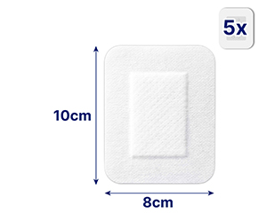 HANSAPLAST Ultra Sensitive haavasidos 8x10 cm XXL, 5 kpl