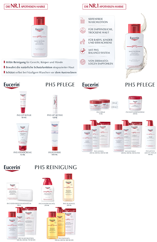 EUCERIN pH5 pesuvesi herkälle iholle, 200 ml