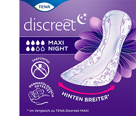 TENA LADY Discreet-tyynyt maxi night, 12 kpl