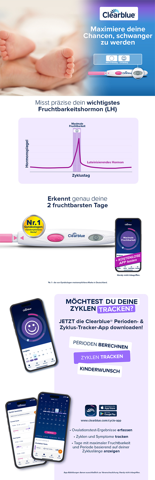 CLEARBLUE Ovulaatiotesti digitaalinen, 30 kpl