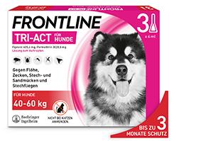 FRONTLINE Tri-Act Drop-on-liuos koirille 40-60kg, 3 kpl