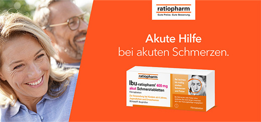 IBU-RATIOPHARM 400 mg akut Schmerztbl.Filmtabl., 50 kpl