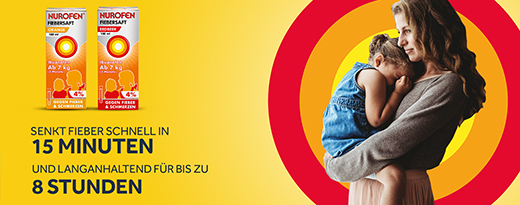 NUROFEN Junior kuume- ja kipumehu Mansikka 40 mg/ml, 100 ml