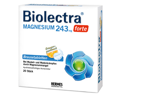 BIOLECTRA Magnesium 243 mg forte Oranssi poreallas, 20 kpl