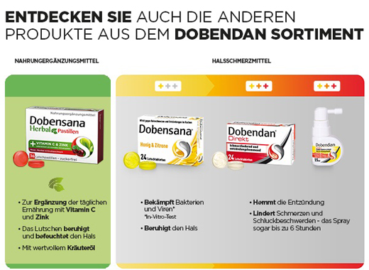 DOBENSANA Herbal Cherry Paste Vit.C & Zinc Pastil., 36 kpl