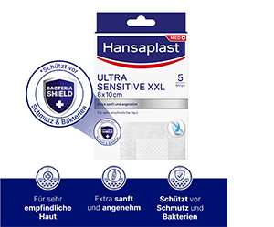 HANSAPLAST Ultra Sensitive haavasidos 8x10 cm XXL, 5 kpl