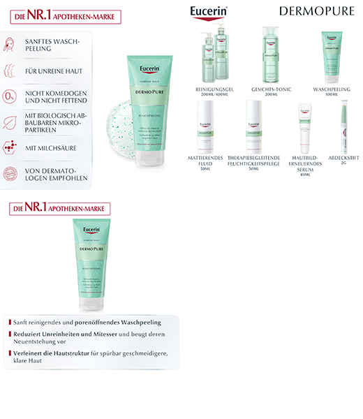 EUCERIN DermoPure Wash Kuorinta, 100 ml