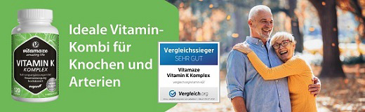 VITAMIN K1+K2-kompleksi korkea-annoksiset vegaaniset kapselit, 120 kpl