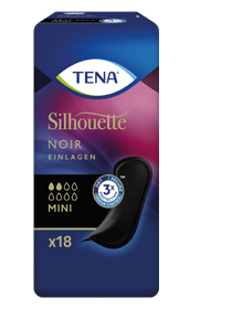 TENA SILHOUETTE Sisäkkeet mini noir, 18 kpl