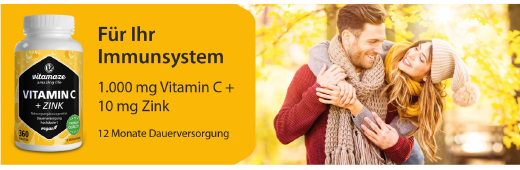 VITAMIN C 1000 mg suurannos+sinkki vegaanitabletit, 180 kpl