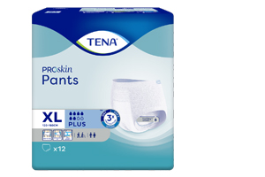 TENA PANTS plus XL kertakäyttöhousut, 12 kpl