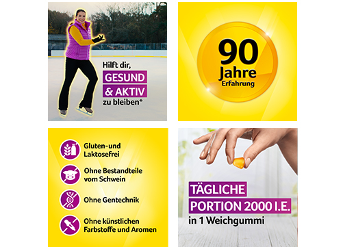 VIGANTOLVIT 2000 I.U. D3-vitamiinia pehmeät purukumit, 60 kpl