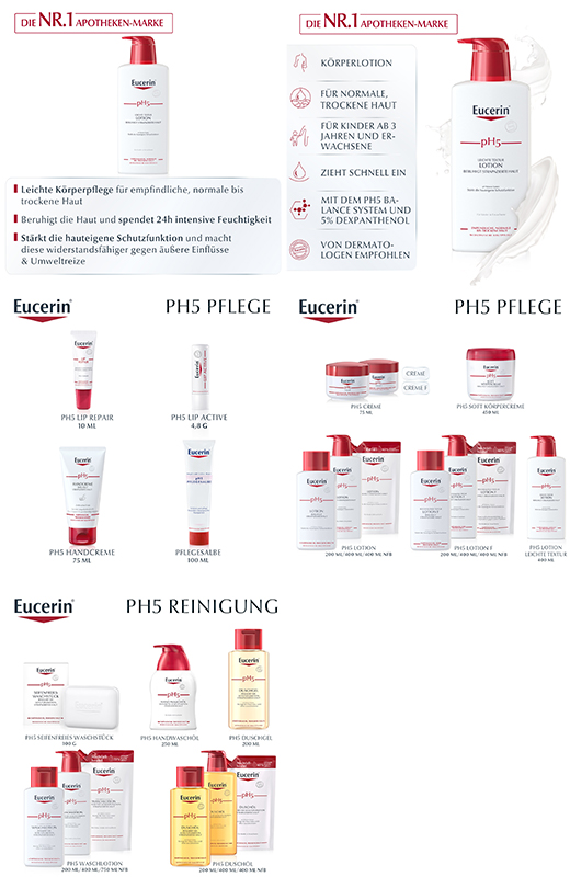 EUCERIN pH5 kevyt kosteusvoide herkälle iholle, 400 ml