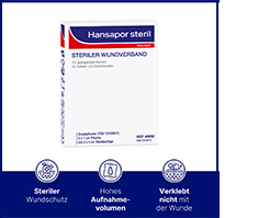 HANSAPOR steriili haavasidos 6x7 cm, 1 kpl
