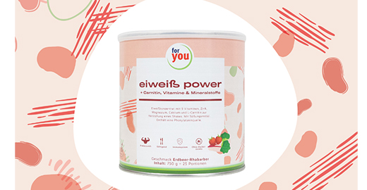 FOR YOU proteiinipower mansikkajauhe, 750 g