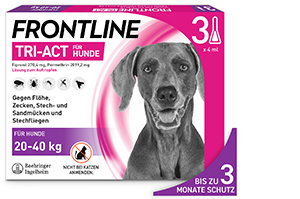 FRONTLINE Tri-Act Drop-on-liuos koirille 20-40 kg, 3 kpl
