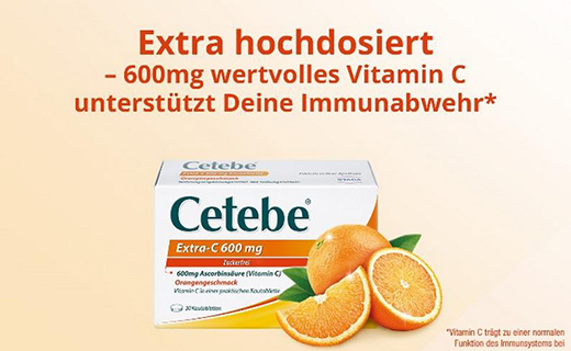 CETEBE Extra-C 600 mg purutabletit, 60 kpl