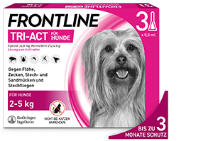 FRONTLINE Tri-Act tippaliuos koirille 2-5 kg, 3 kpl