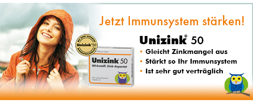UNIZINK 50 enteropäällysteistä tablettia, 10X100 kpl