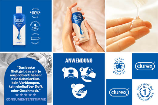 DUREX play Feel vesipohjainen voiteluaine, 250 ml