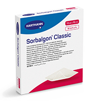 SORBALGON Klassinen 10x10 cm kalsiumalginaattipakkaus, 10 kpl