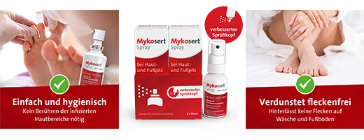 MYKOSERT Suihke iho- ja jalkasienille, 2X30 ml