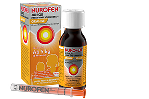 NUROFEN Junior kuume- ja kipumehu Appelsiini 40 mg/ml, 100 ml