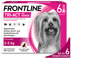 FRONTLINE Tri-Act tippaliuos koirille 2-5 kg, 6 kpl