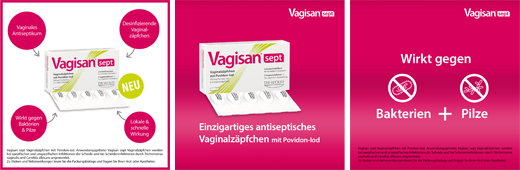 VAGISAN sept emätinpuikot, joissa on povidonijodia, 5 kpl
