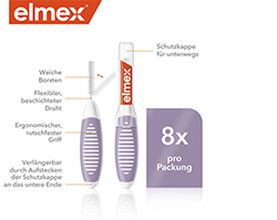 ELMEX Hammasväliharjat ISO koko 6 1,1 mm violetti, 8 kpl