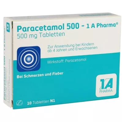 PARACETAMOL 500-1A Pharma tabletit, 10 kpl