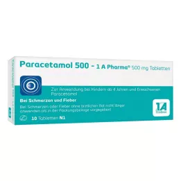 PARACETAMOL 500-1A Pharma tabletit, 10 kpl