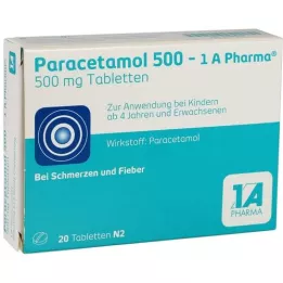 PARACETAMOL 500-1A Pharma-tabletit, 20 kpl