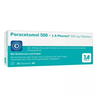 PARACETAMOL 500-1A Pharma-tabletit, 20 kpl