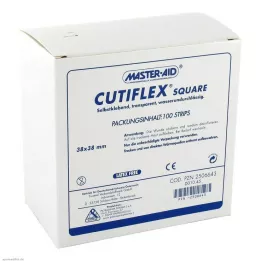 CUTIFLEX Foliolaastari neliö 38x38 mm MasterAid, 100 kpl