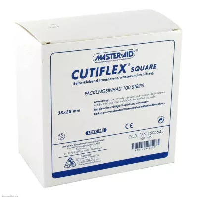 CUTIFLEX Foliolaastari neliö 38x38 mm MasterAid, 100 kpl CUTIFLEX Foliolaastari neliö 38x38 mm MasterAid, 100 kpl