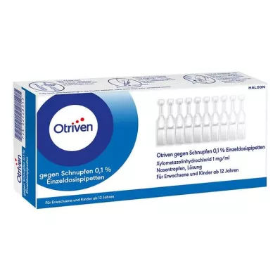 OTRIVEN 0,1-prosenttiset nenätipat kerta-annosputki, 40X0,3 ml OTRIVEN 0,1-prosenttiset nenätipat kerta-annosputki, 40X0,3 ml