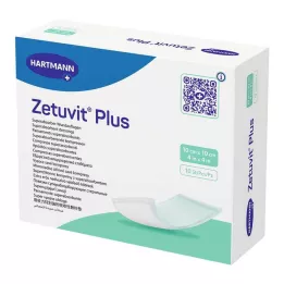ZETUVIT Plus extra vahva imukykyinen kompressi, steriili 10x10 cm, 10 kpl